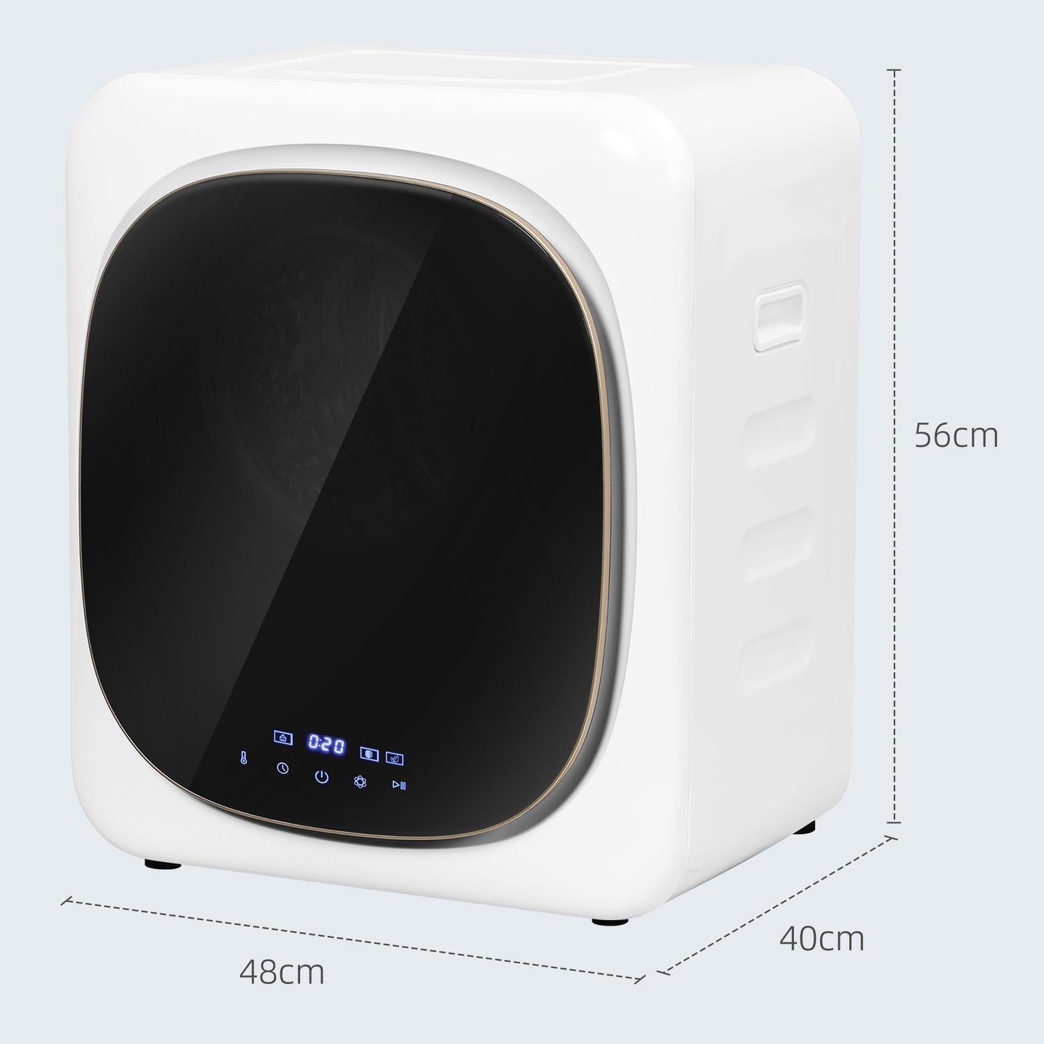 Sèche-linge à évacuation 4 kg, désinfection, mode intelligent, blanc