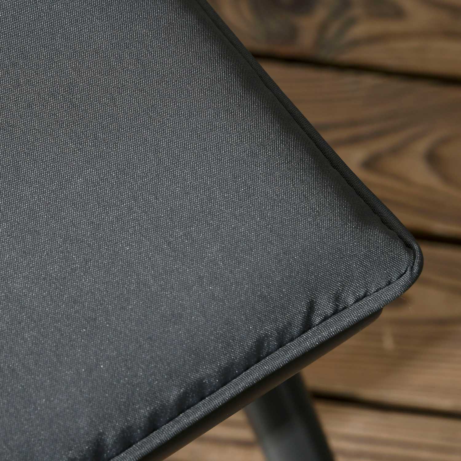 5-delige donkergrijze terras set, tafel en stoelen, parasolgat