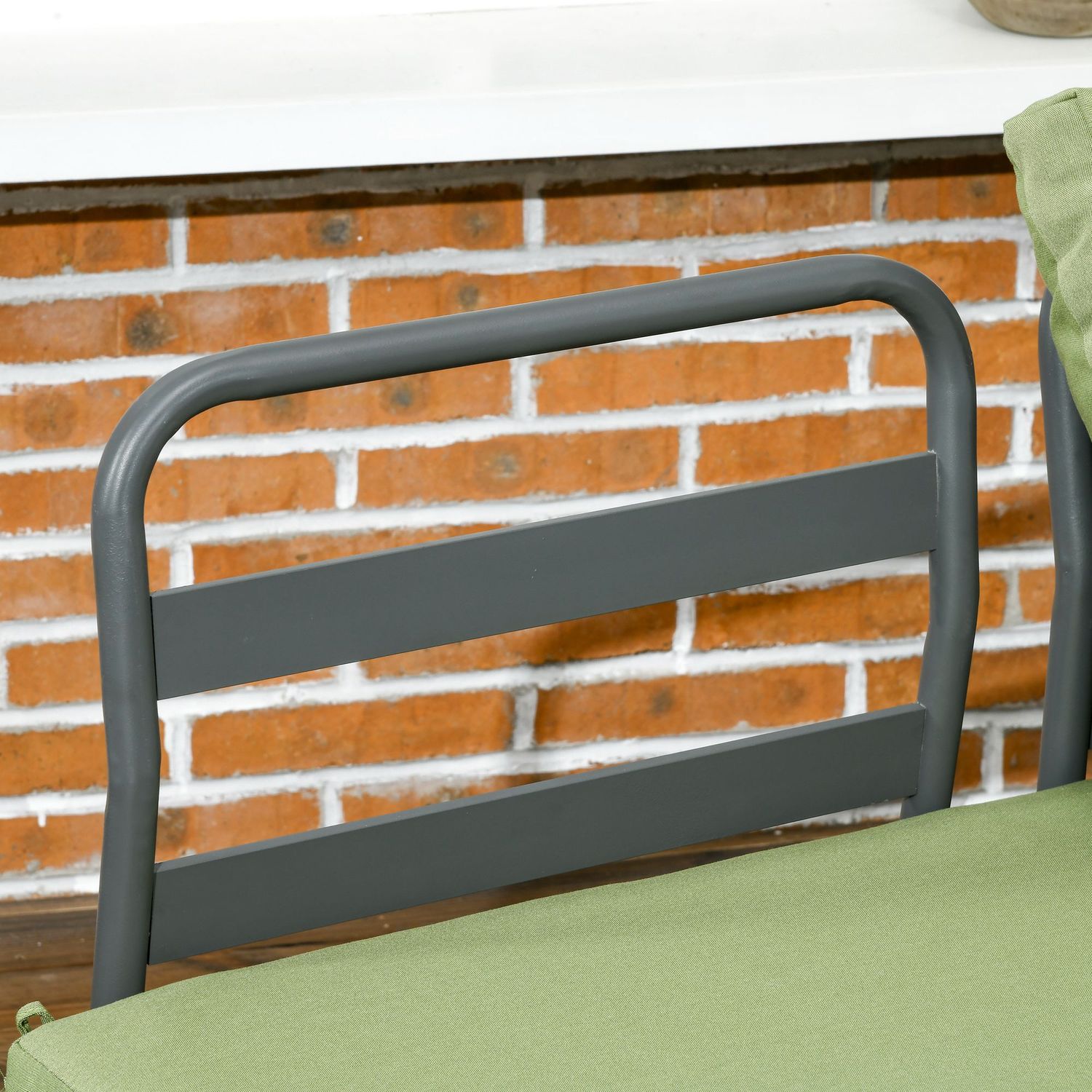 6-delige terrasset, verstelbare tafel, aluminium frame