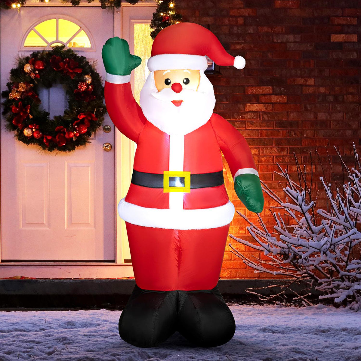 Opblaasbare Kerstman van 1,80 m met ledverlichting, binnen/buiten