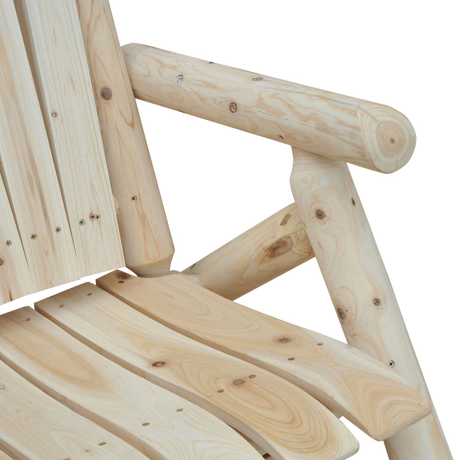 Adirondack houten tuinstoel – Hoge rugleuning met armleuningen, sparrenhout