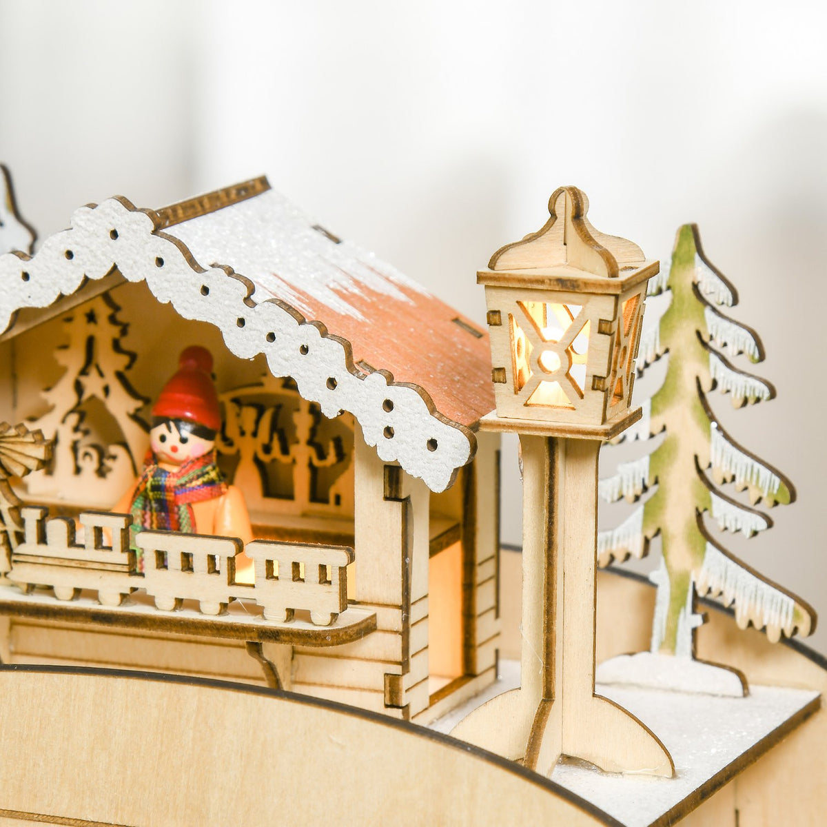 Adventskalender met 24 LED-verlichte laden, Sledevormig