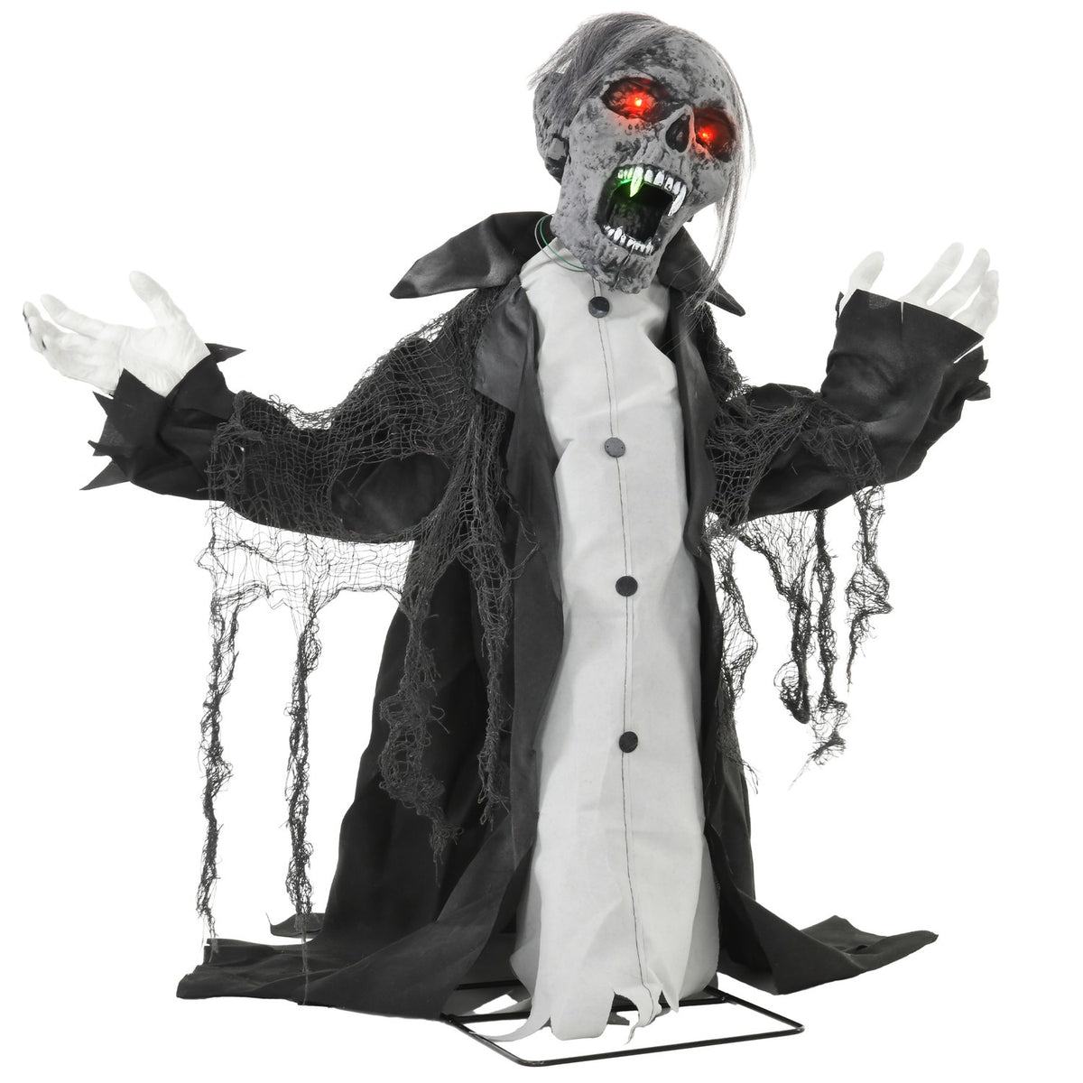 Geanimeerd Halloween-zombieskelet met bewegende armen