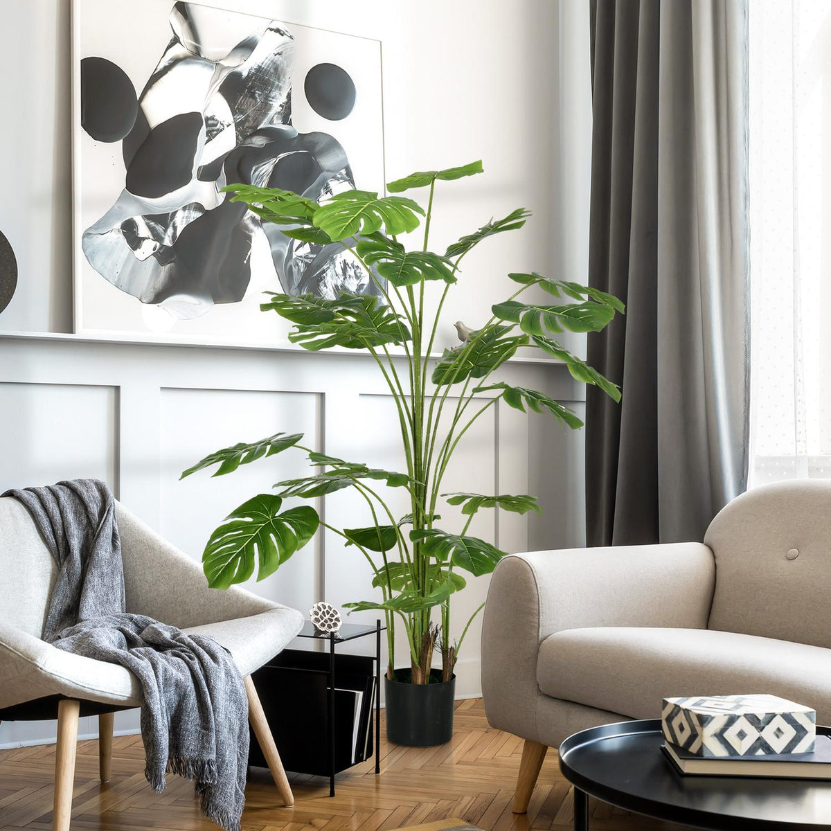 Kunstmatige Monstera Deliciosa, 180 cm, plantendecoratie voor binnen