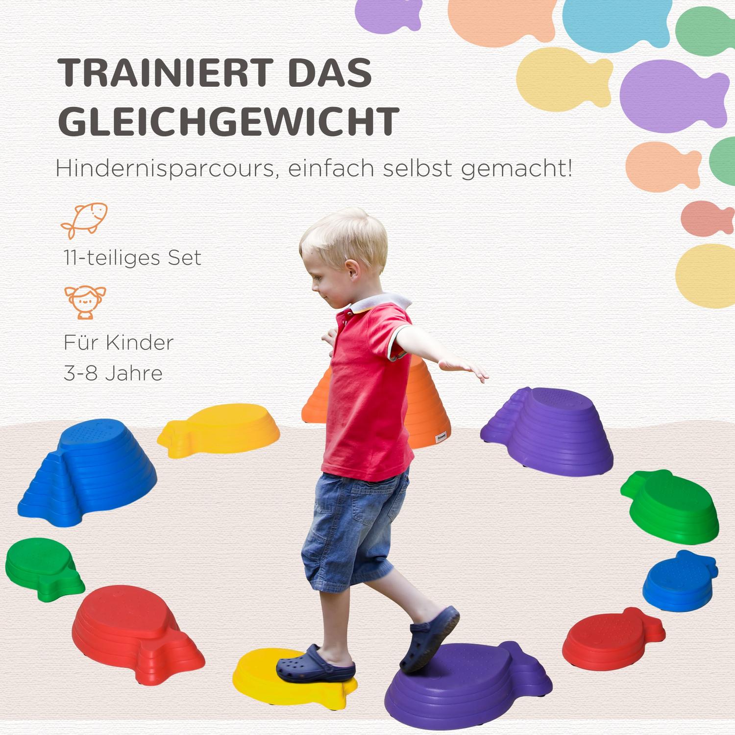 Balans Stapstenen, set van 11 – voor binnen/buiten
