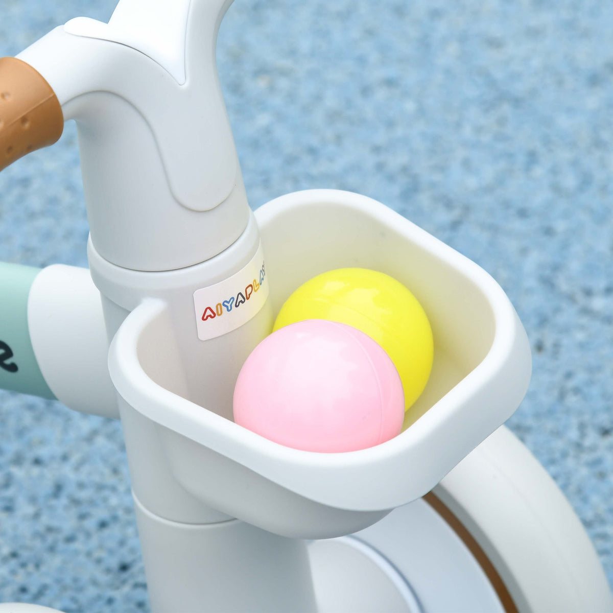Loopfiets voor kinderen, groen/wit, TPU-wielen, 1 jaar+