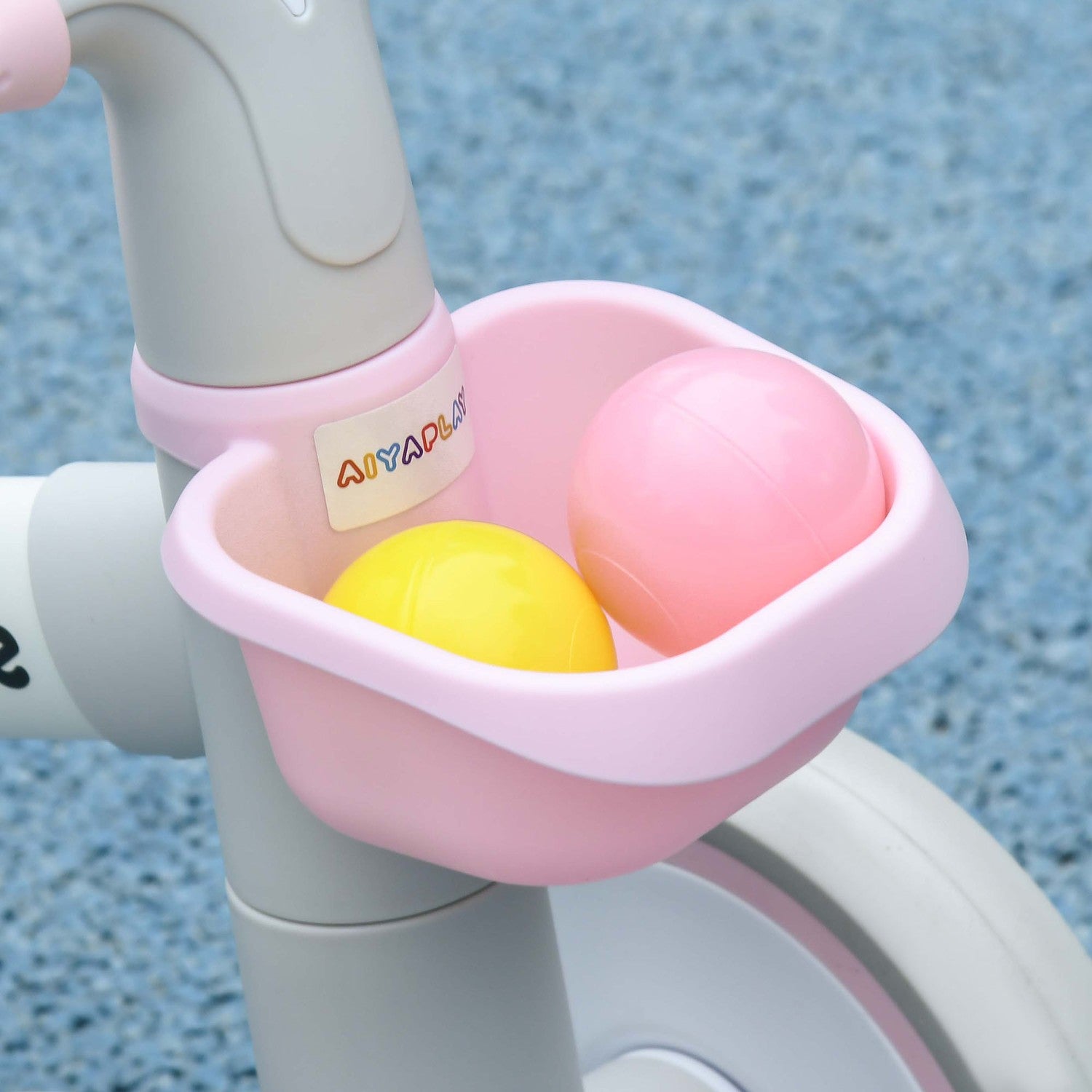 Loopfiets voor peuters, Roze/Wit, TPU-wielen zonder schroeven