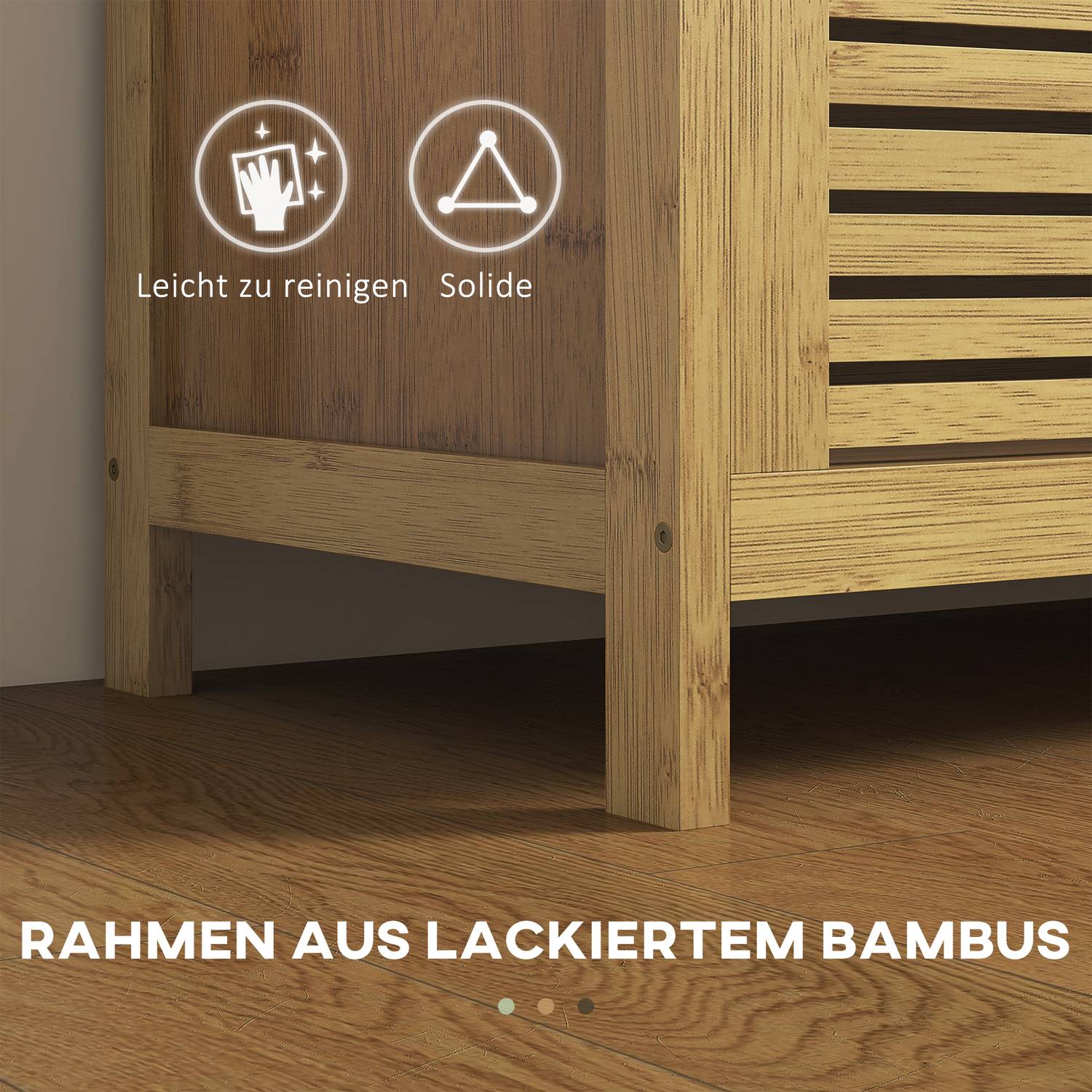 Bamboe schoenenbankje met klapdeksel – 100x40x60 cm