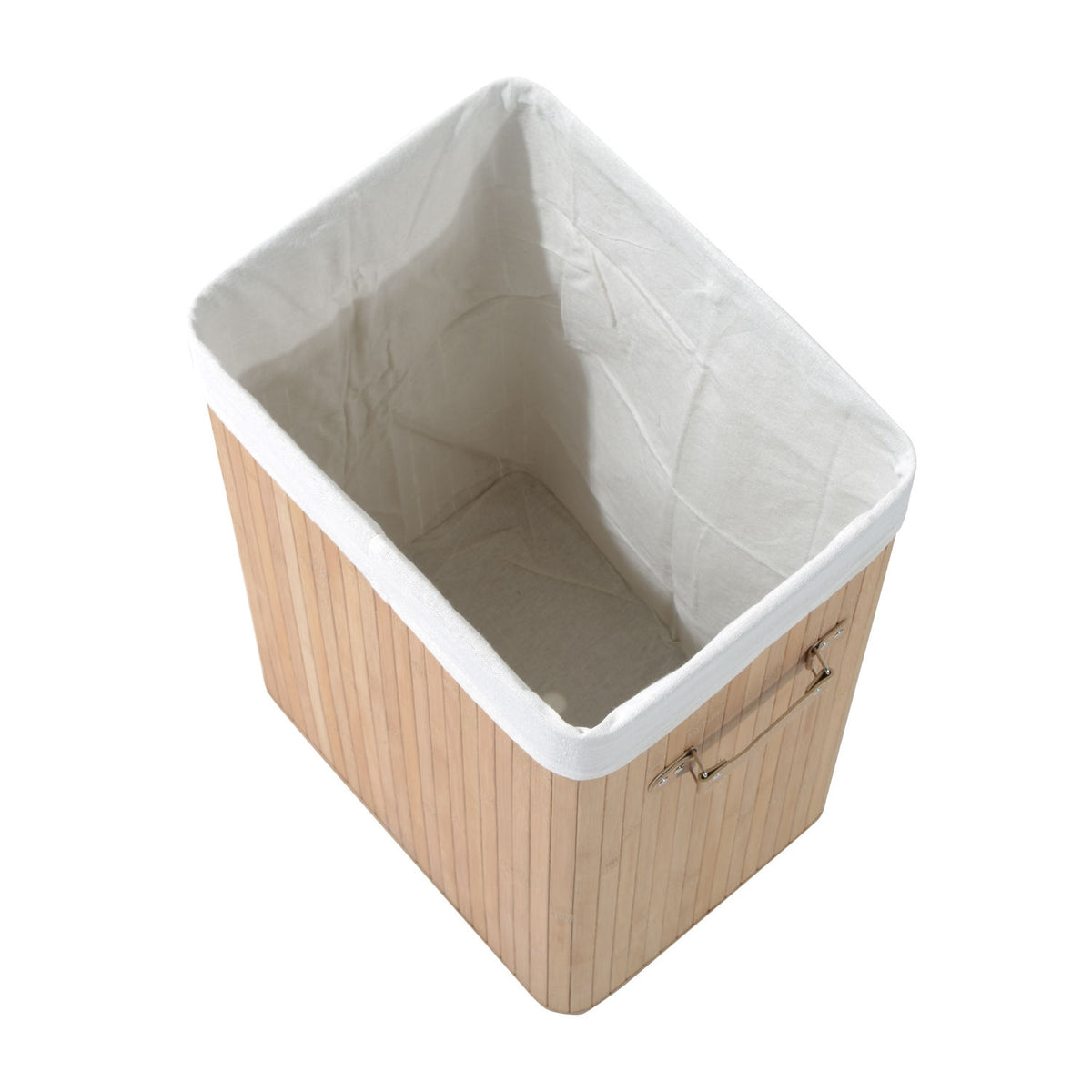 Bamboe opvouwbare wasmand 72L – Canvaszak met deksel