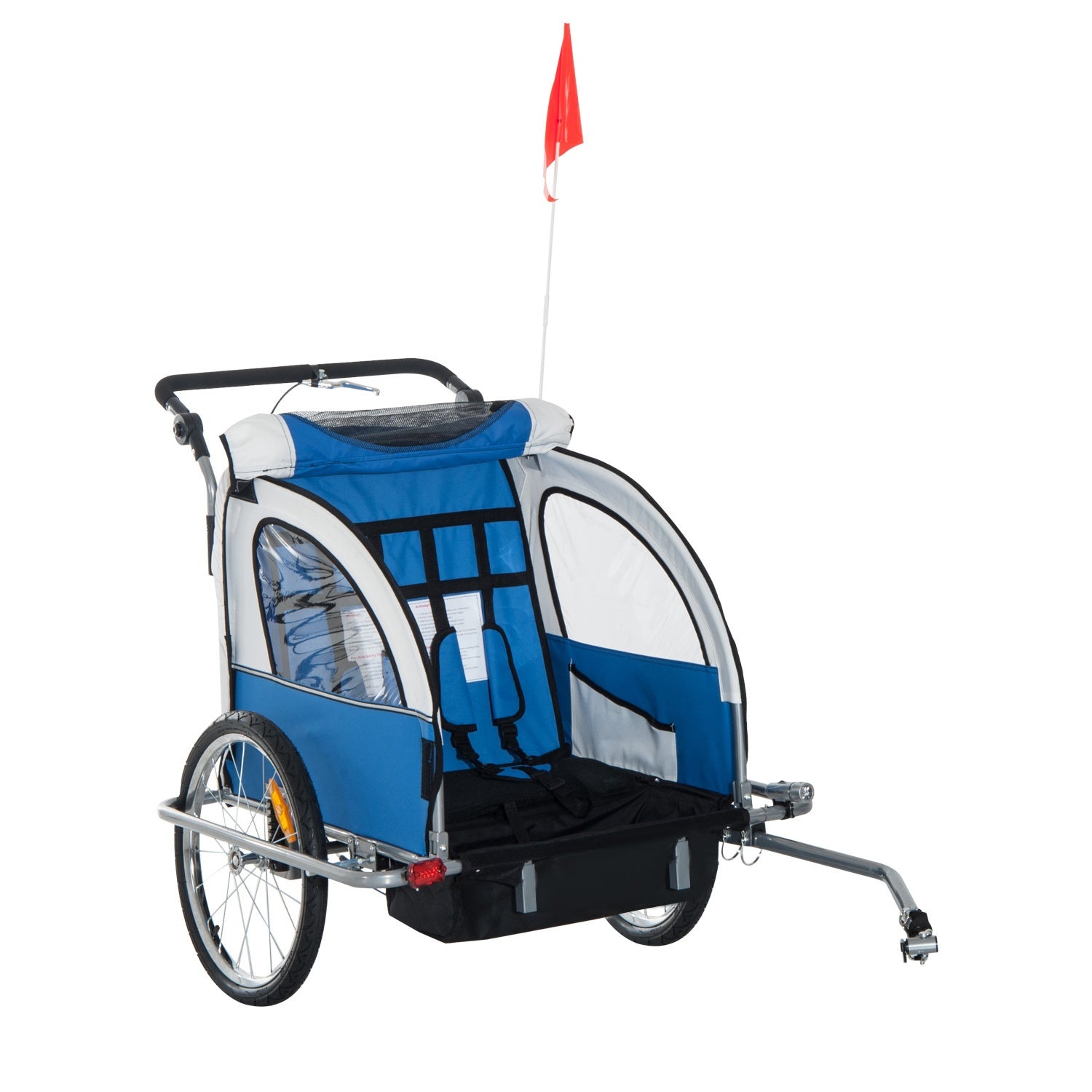 Kinderfietskar, blauw – regenhoes, ademende stof