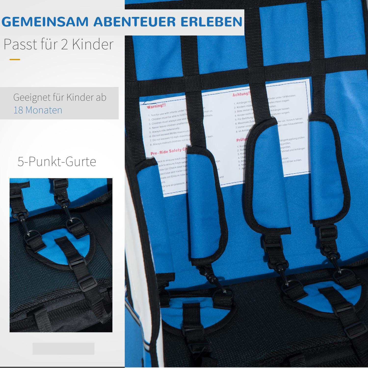 Kinderfietskar, blauw – regenhoes, ademende stof