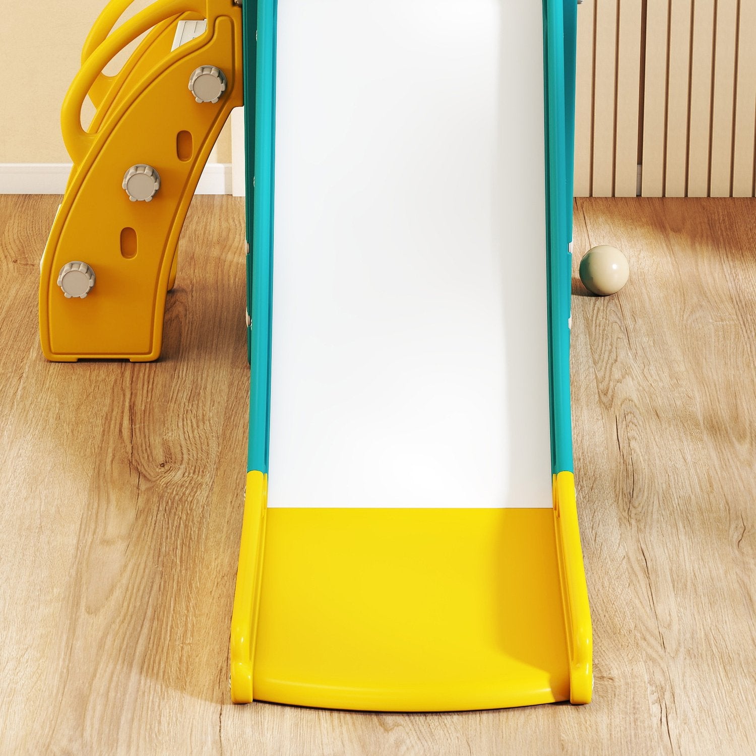 Barnens 5-i-1-rutschkana med teleskop och basketkorg
