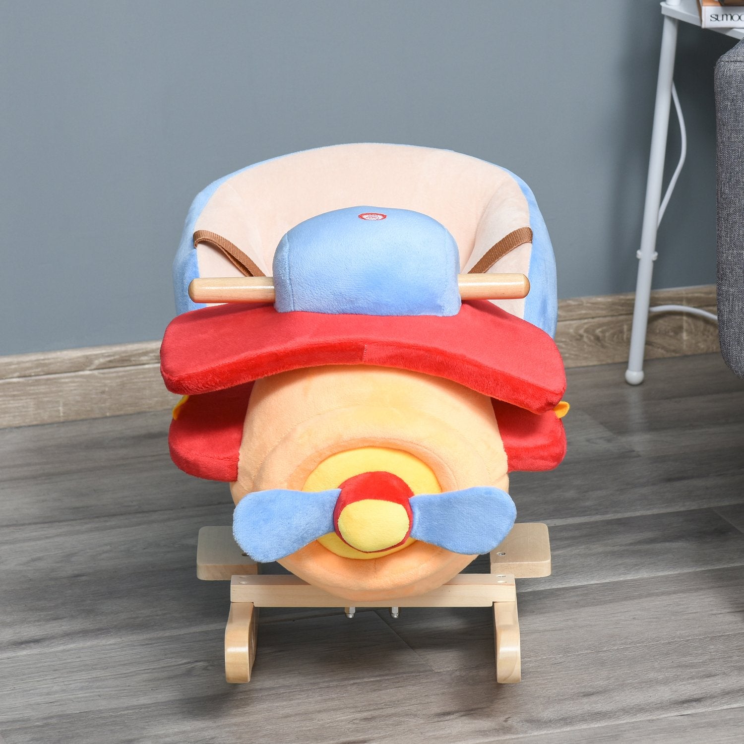 Hobbelschaap voor kinderen – Blauw & Rood, 60x33x45 cm