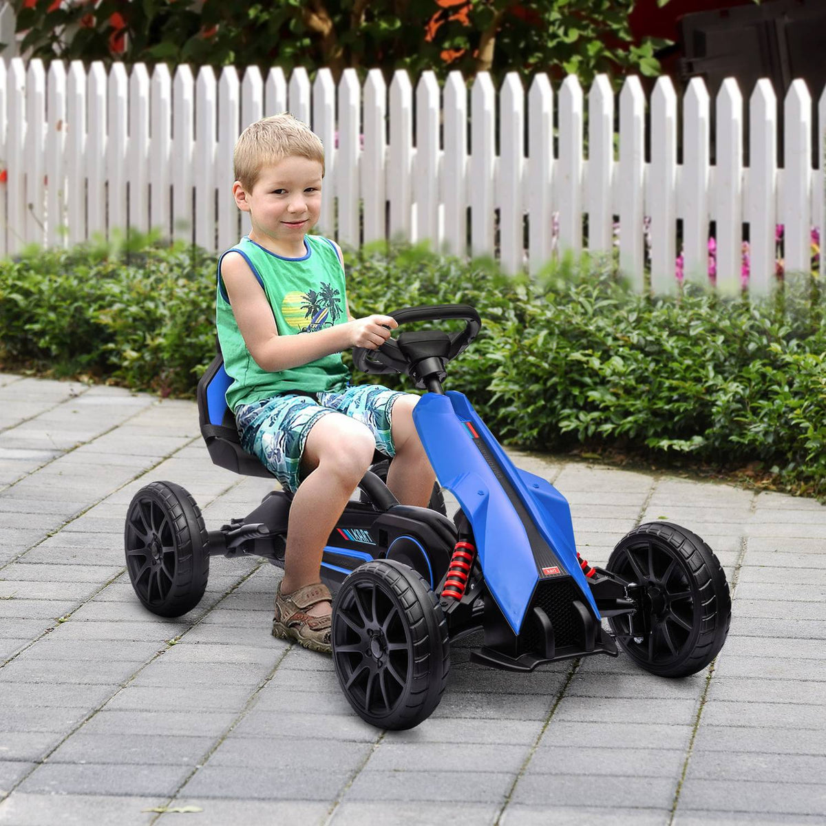 Kindertrapgokart met verstelbare zitting en handrem