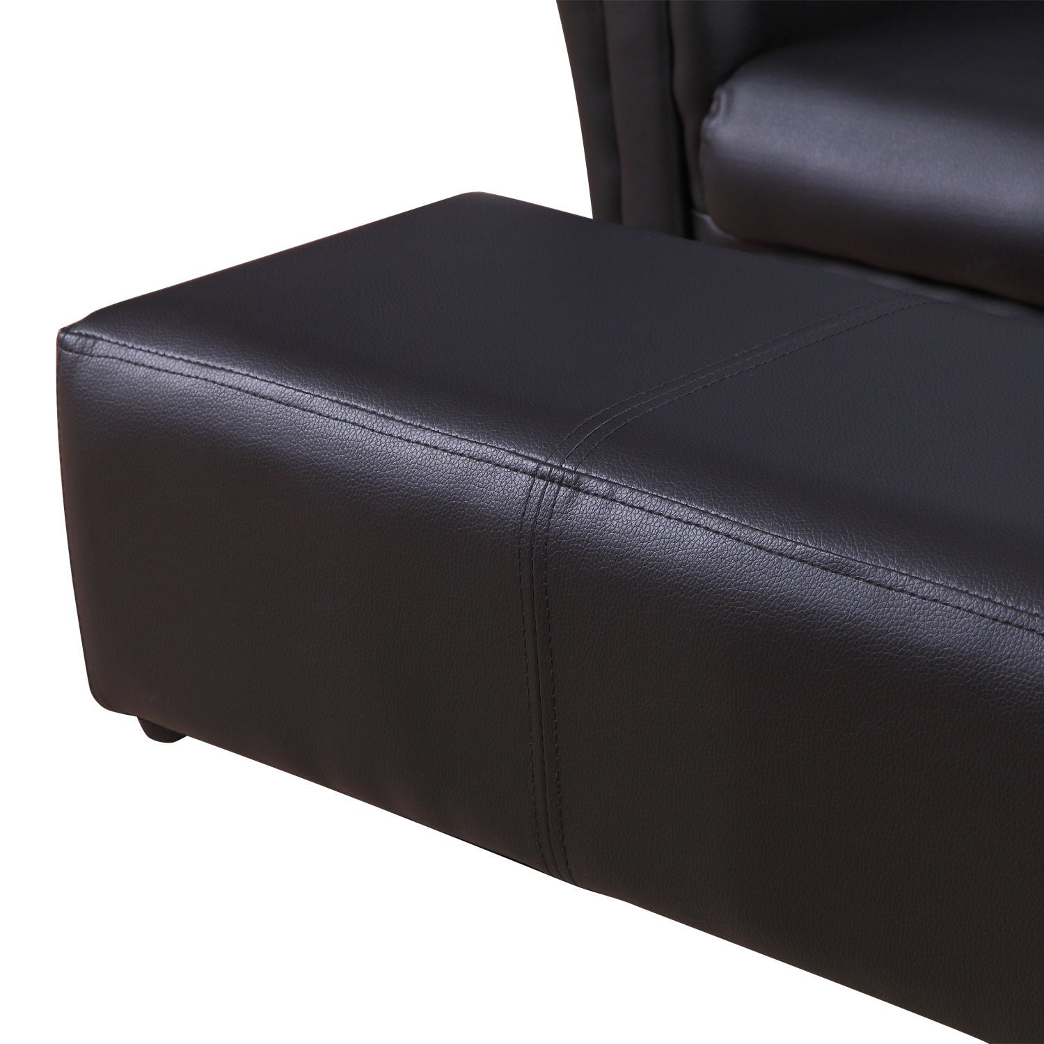 Kinder fauteuil & poef set zwart – Comfortabel 83cm