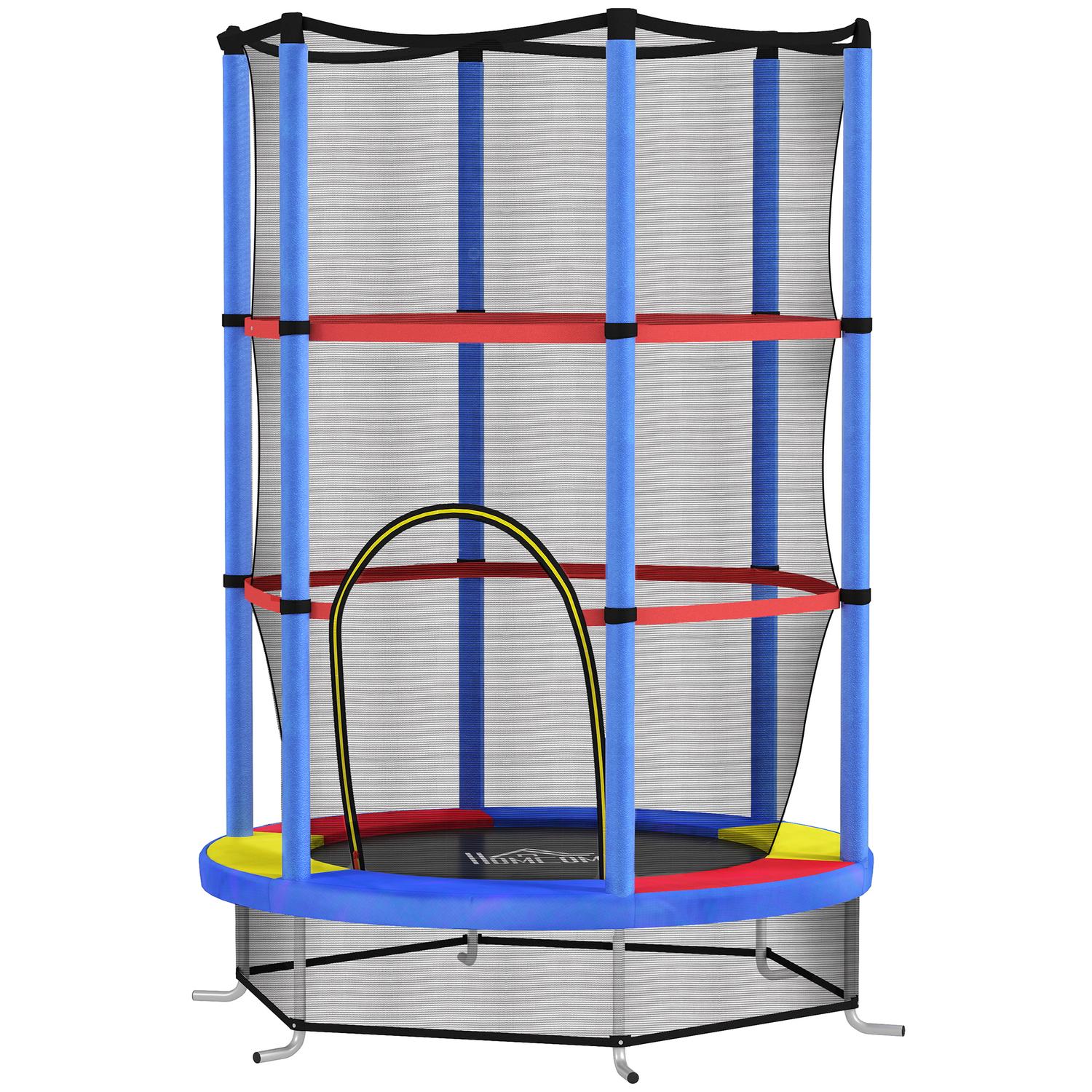 Kinderen trampoline met veiligheidsnet – binnen/buiten, Ø140 cm