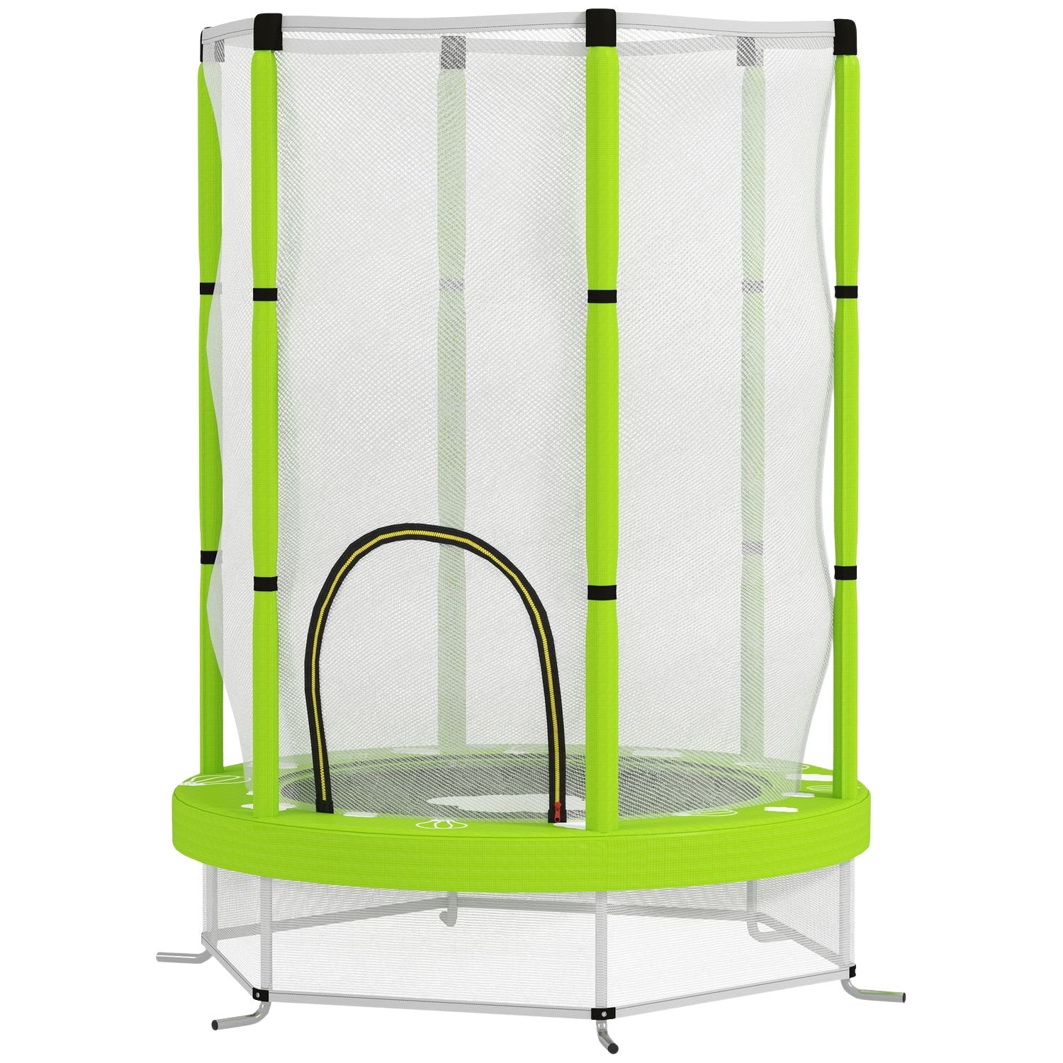Kindertrampoline 140 cm met veiligheidsnet, groen