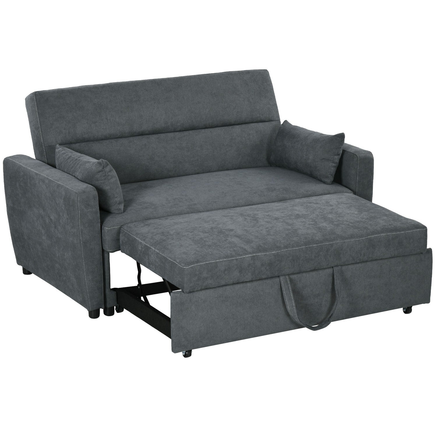 Slaapbank, fluwelen look, verstelbare rugleuning, 2-zits