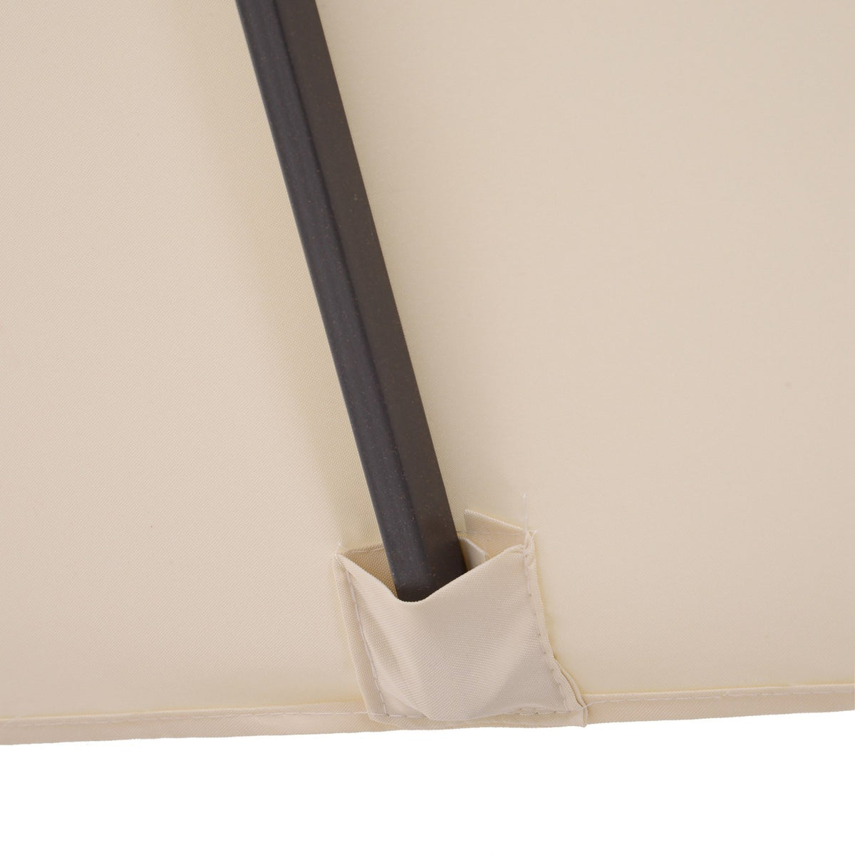 Beige Ovaal Dubbel Tuinparasol met Handslinger, 455x270 cm