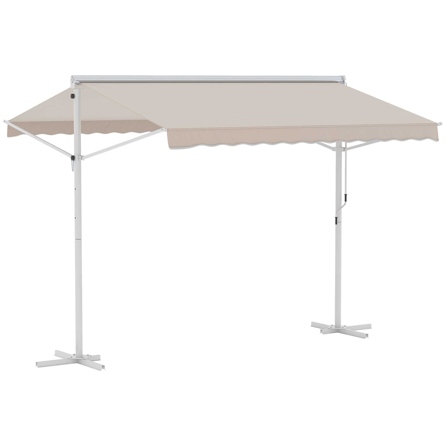 Beige Terrasluifel Met Knikarm 3x3M