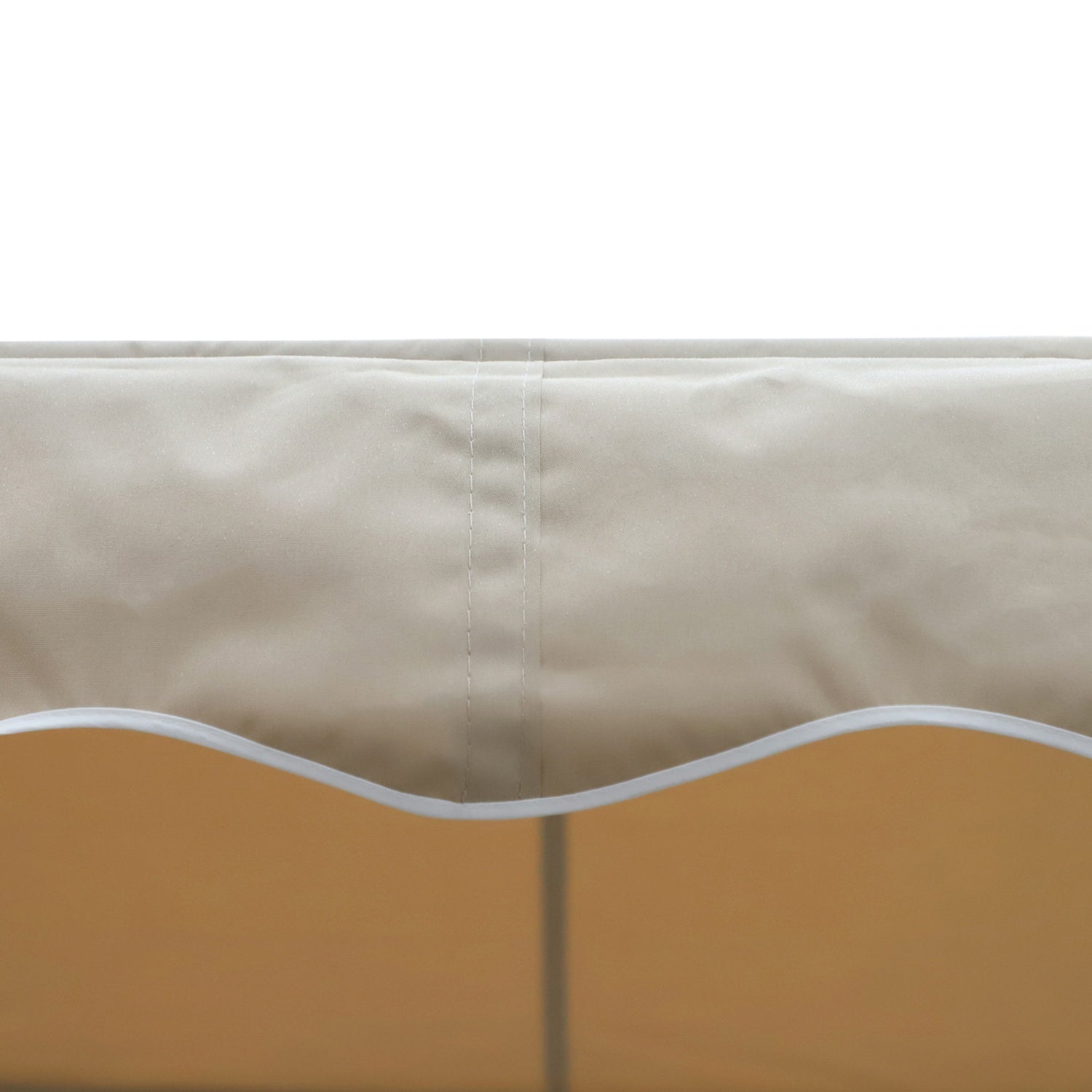 Beige inklapbaar terrasscherm, handbediend, 4,5x3,4M