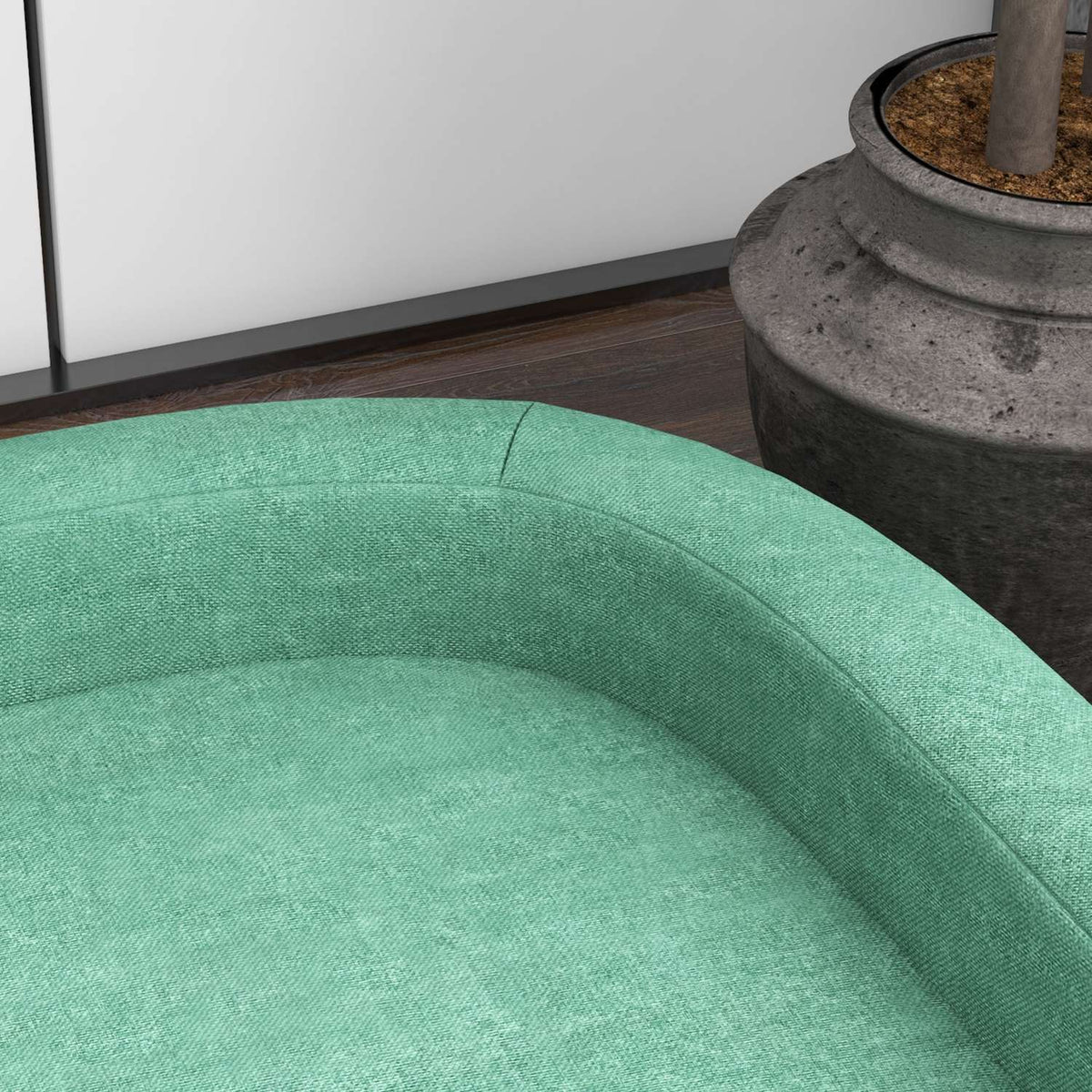 Comfortabele huisdierensofa met kussen, verhoogd groen design