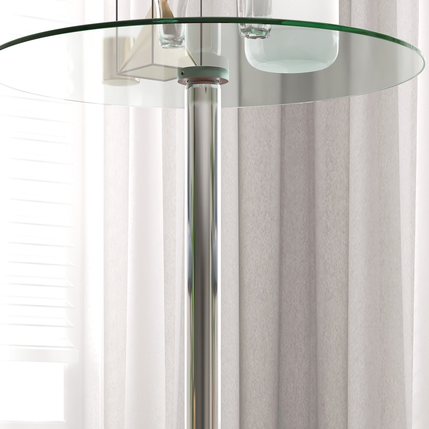 Bistrotafel voor 2 – Gehard glas, Ø60x102cm