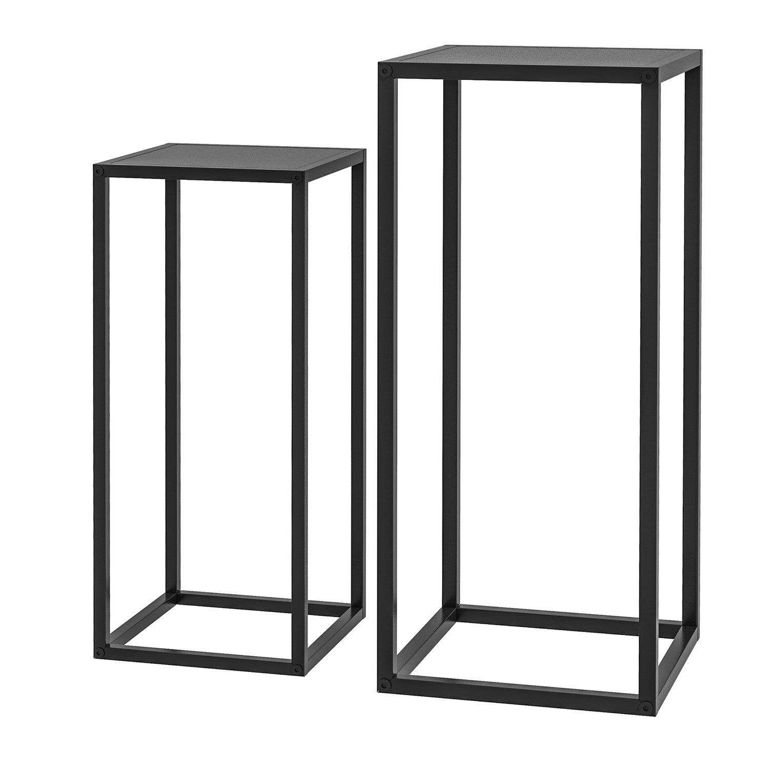 Black Steel Plant Pallar, set om 2 – inomhus/utomhusbruk