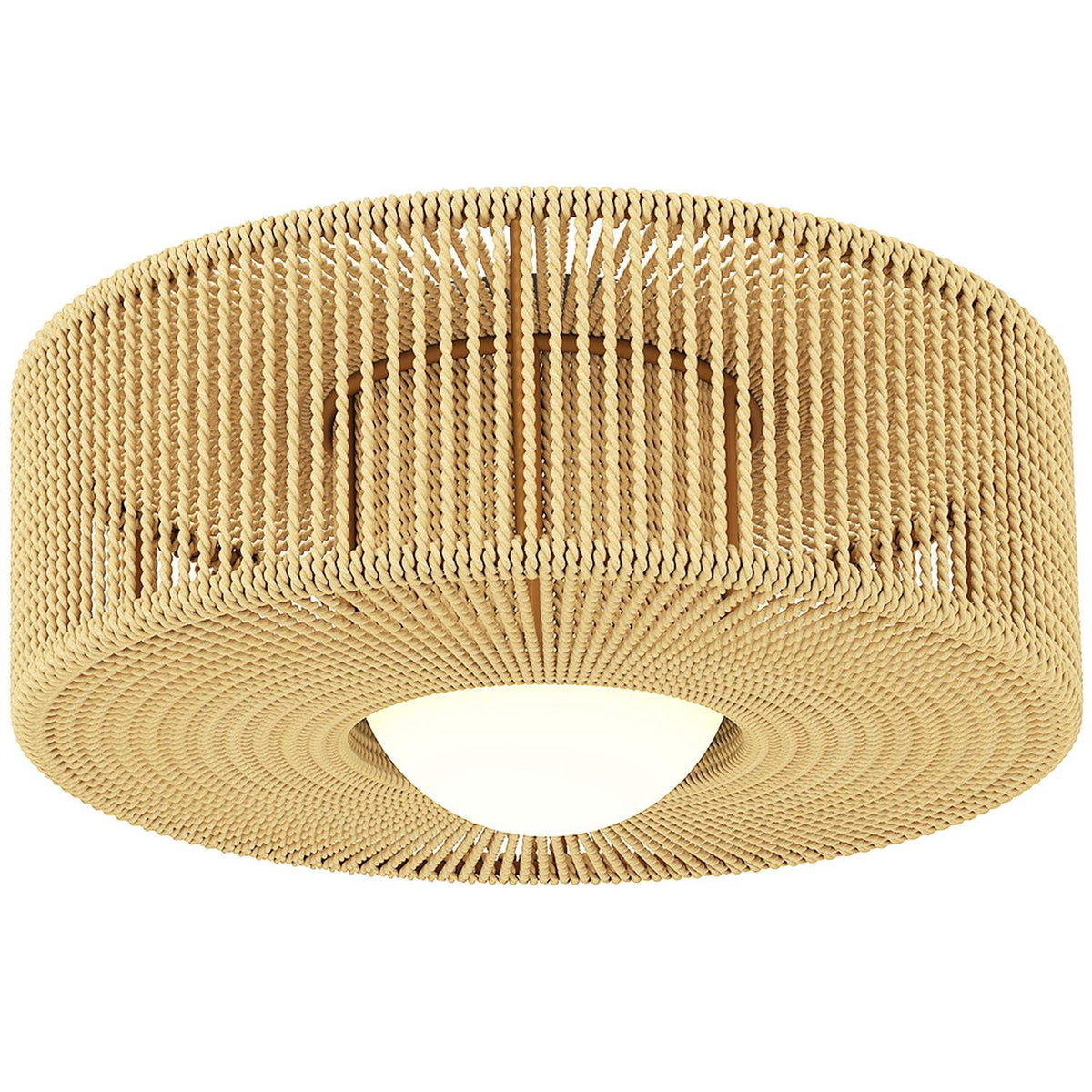 Boho-plafondlamp met kap van henneptouw, G9-led, 30 cm