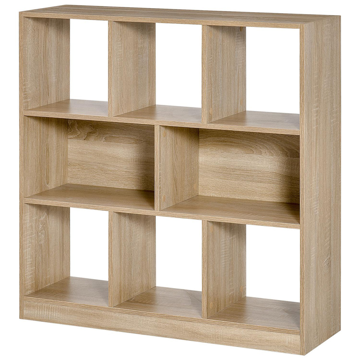 Boekenkast 3-laags opbergrek van natuurlijk hout voor thuis/kantoor