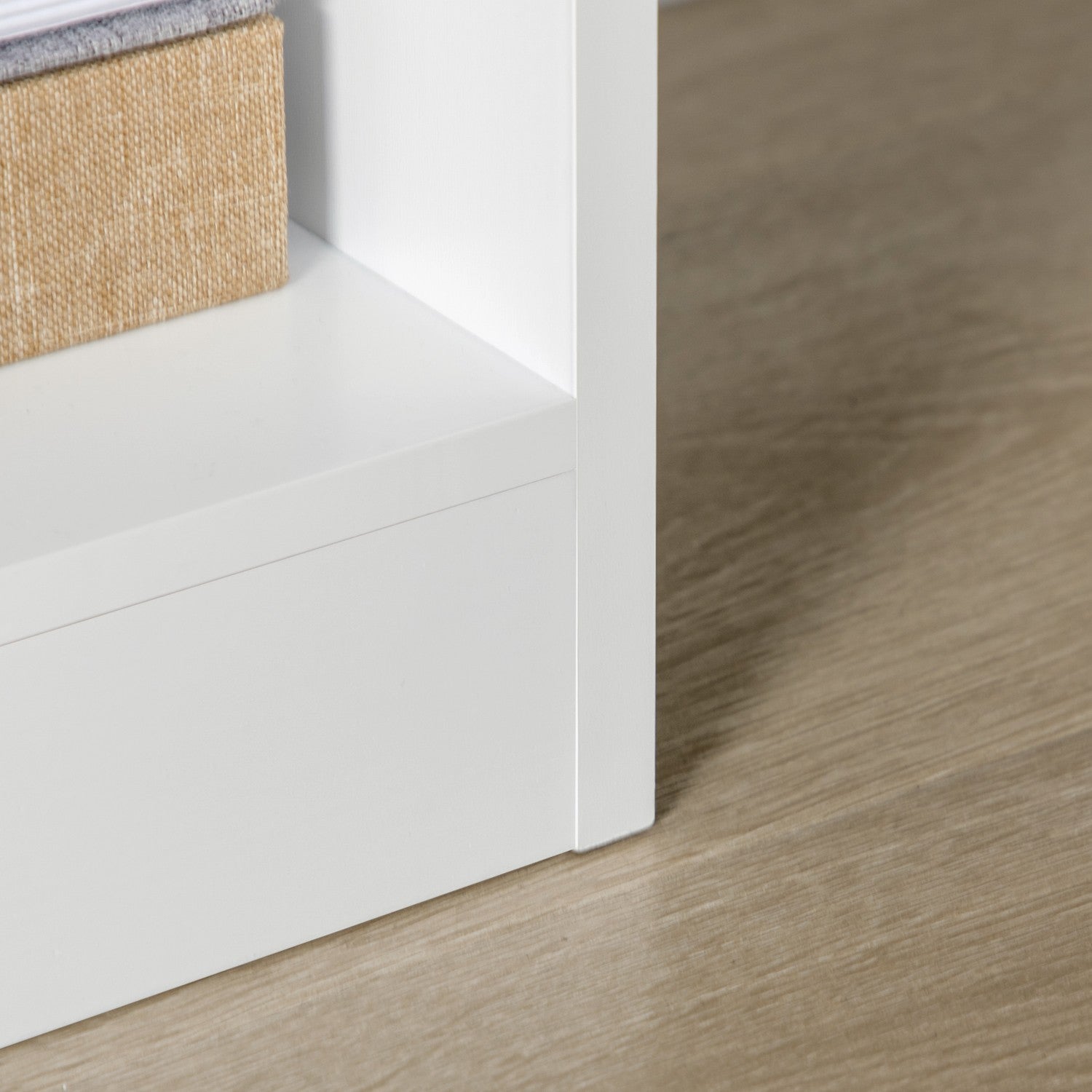 Boekenkast met 9 schappen en lade – anti-kantelbeveiliging, wit