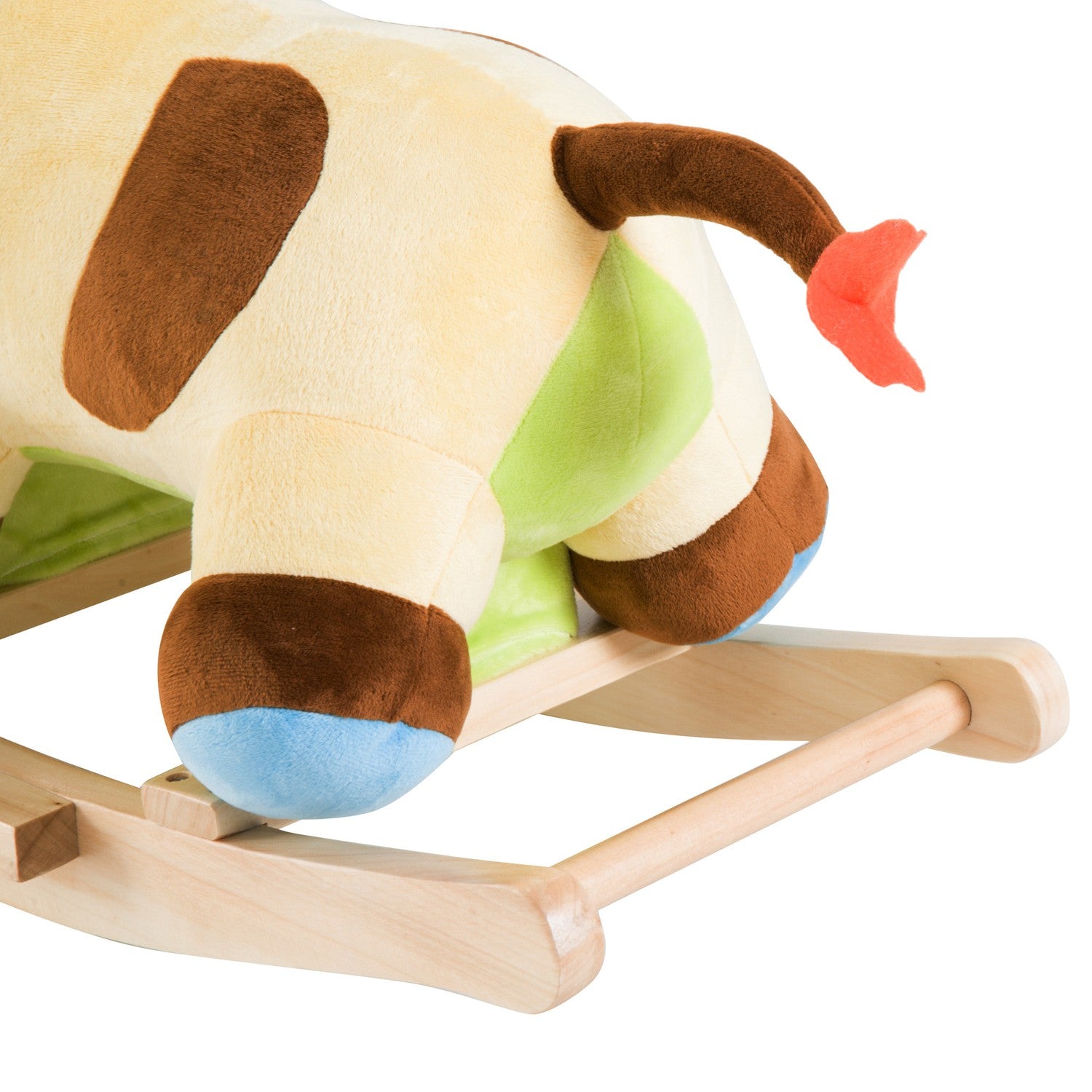 Bruine & Gele Baby Schommelspeelgoed Koe – 60x34x46 cm