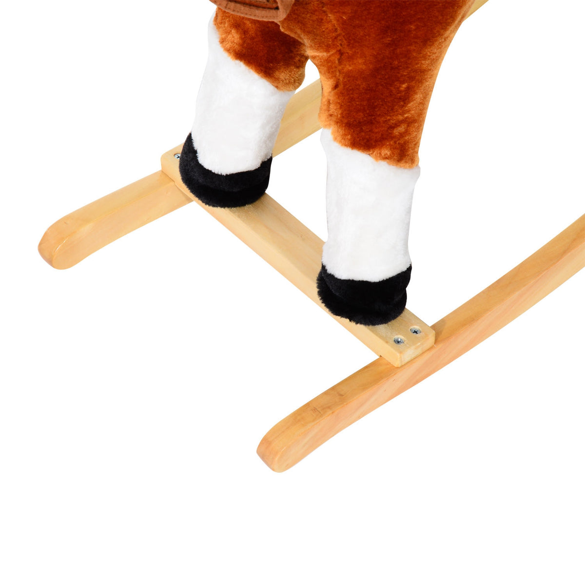Bruin hobbelpaard speelgoed voor kinderen, 3+ jaar, 74x28x65cm