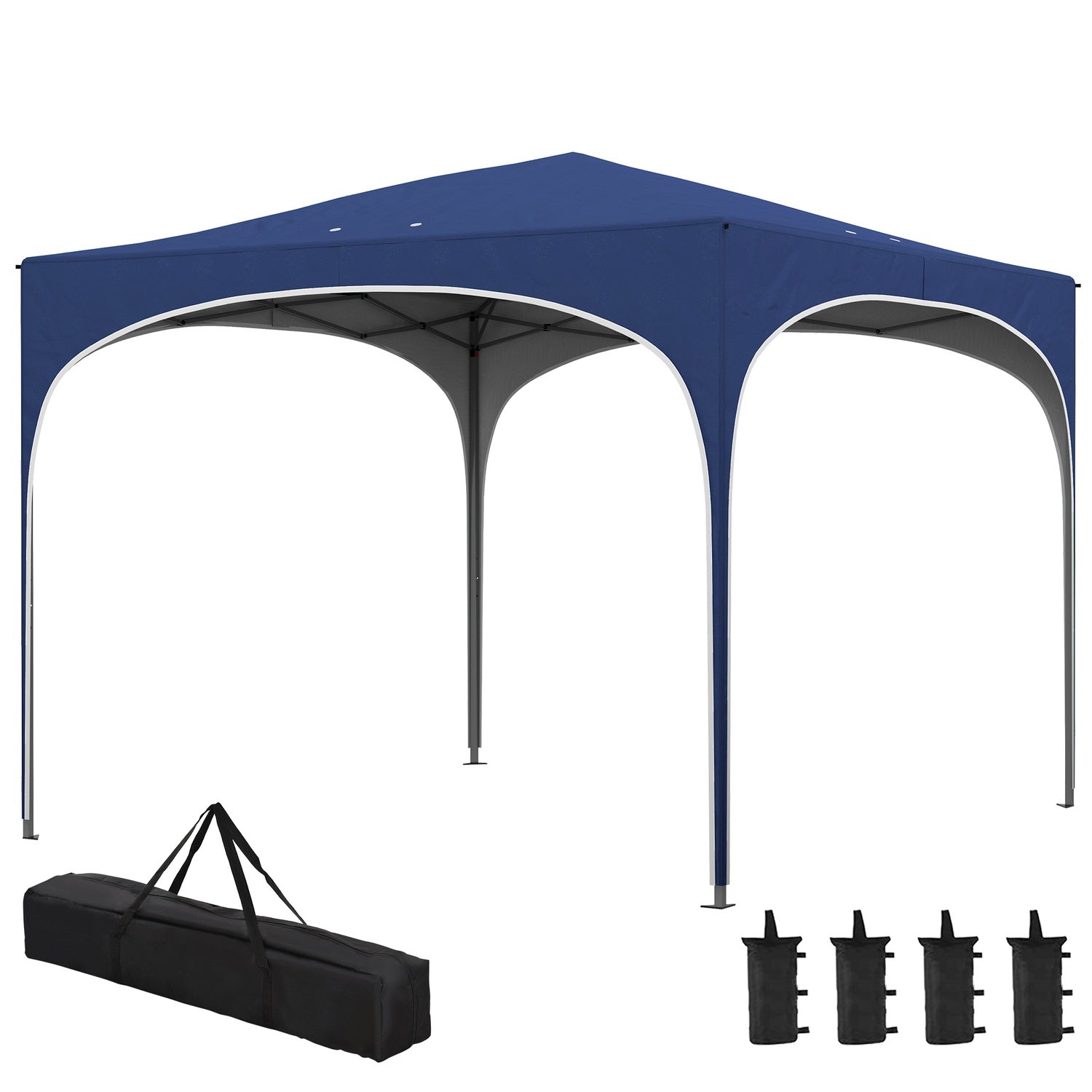 Draagtas & zandzakset, duurzaam oxfordstaal, blauw