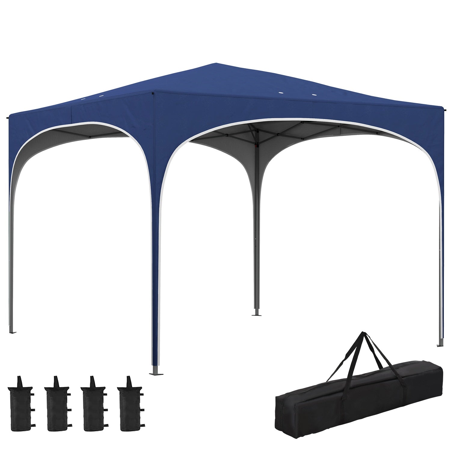 Draagtas & zandzakset, duurzaam oxfordstaal, blauw