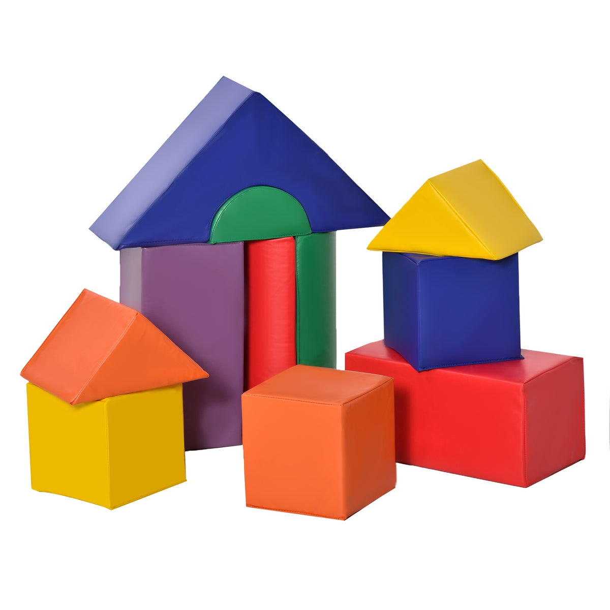 Zachte schuimblokken, kleurrijk, 1-3 jaar, kunstleer
