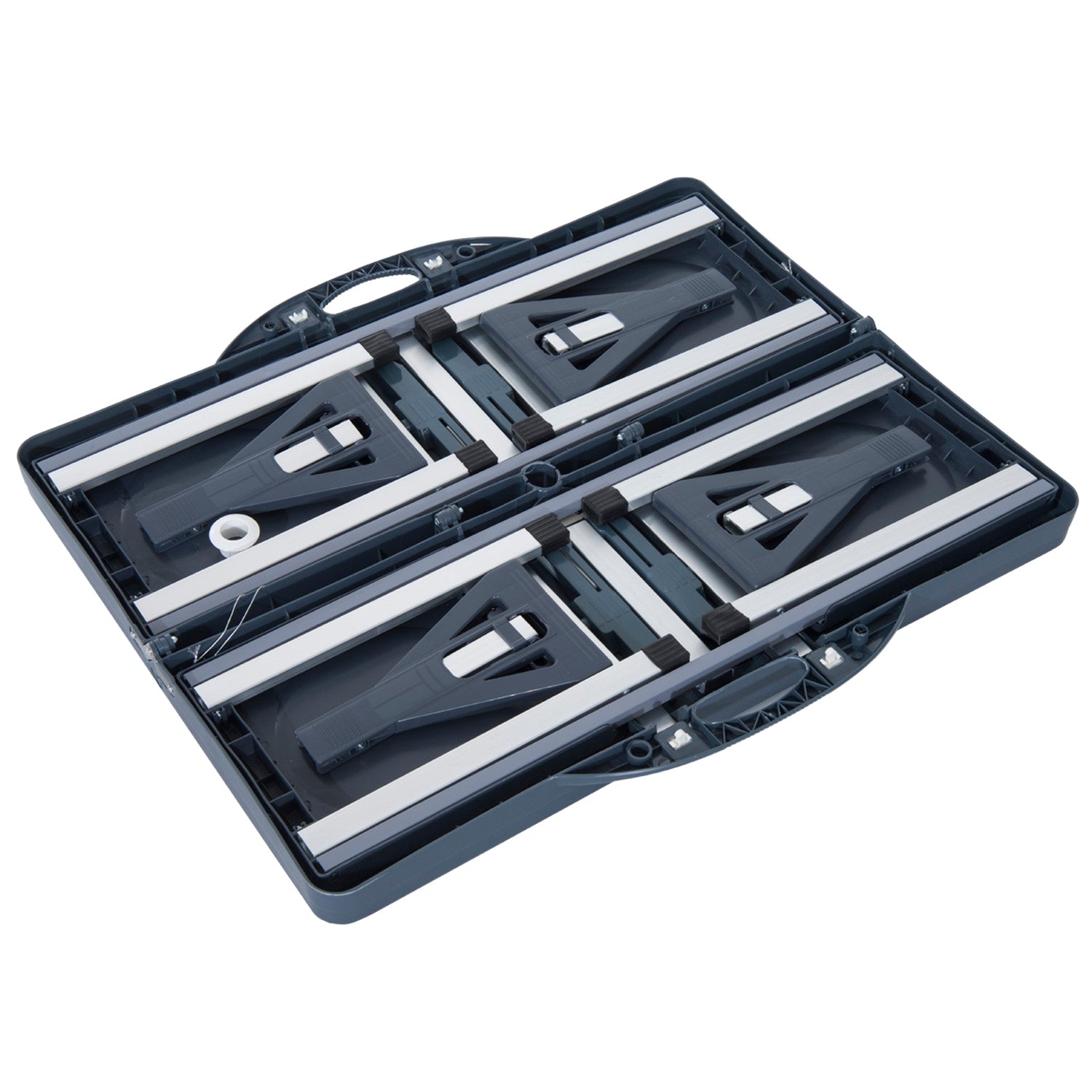 Aluminium campingtafelset met 4 inklapbare zitplaatsen