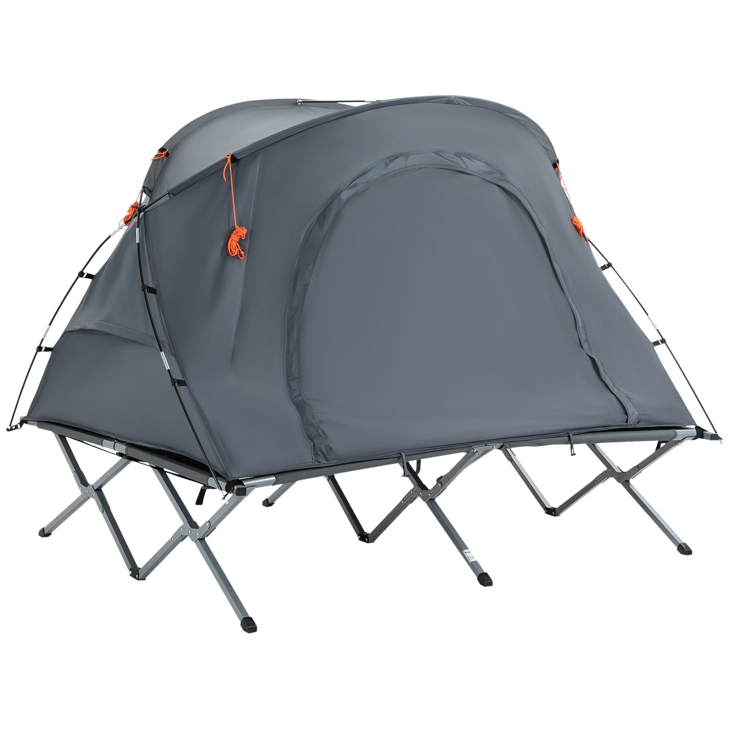 Camping koepeltent met luchtmatras, 2 personen, grijs