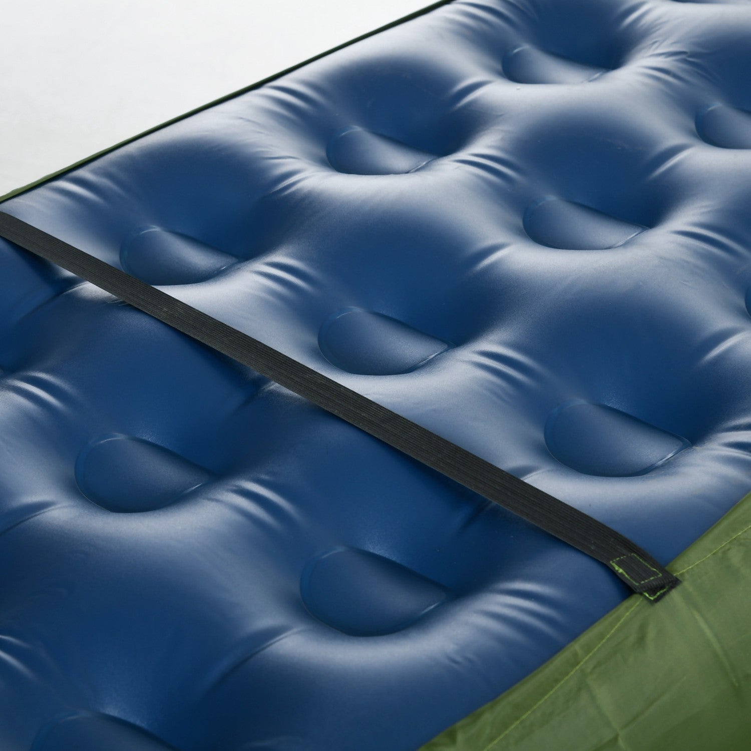 Campingbed met kussen, opvouwbaar, draagvermogen 120 kg, groen