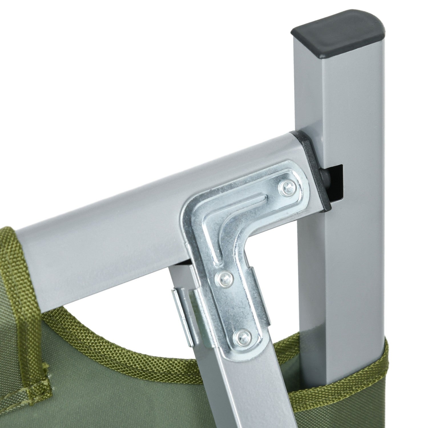 Campingbed met kussen, opvouwbaar, draagvermogen 120 kg, groen