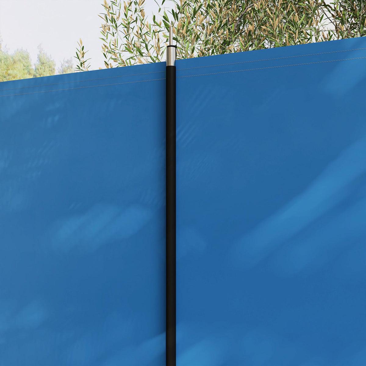 Campingwindscherm 540x150 cm met stalen stangen en draagtas