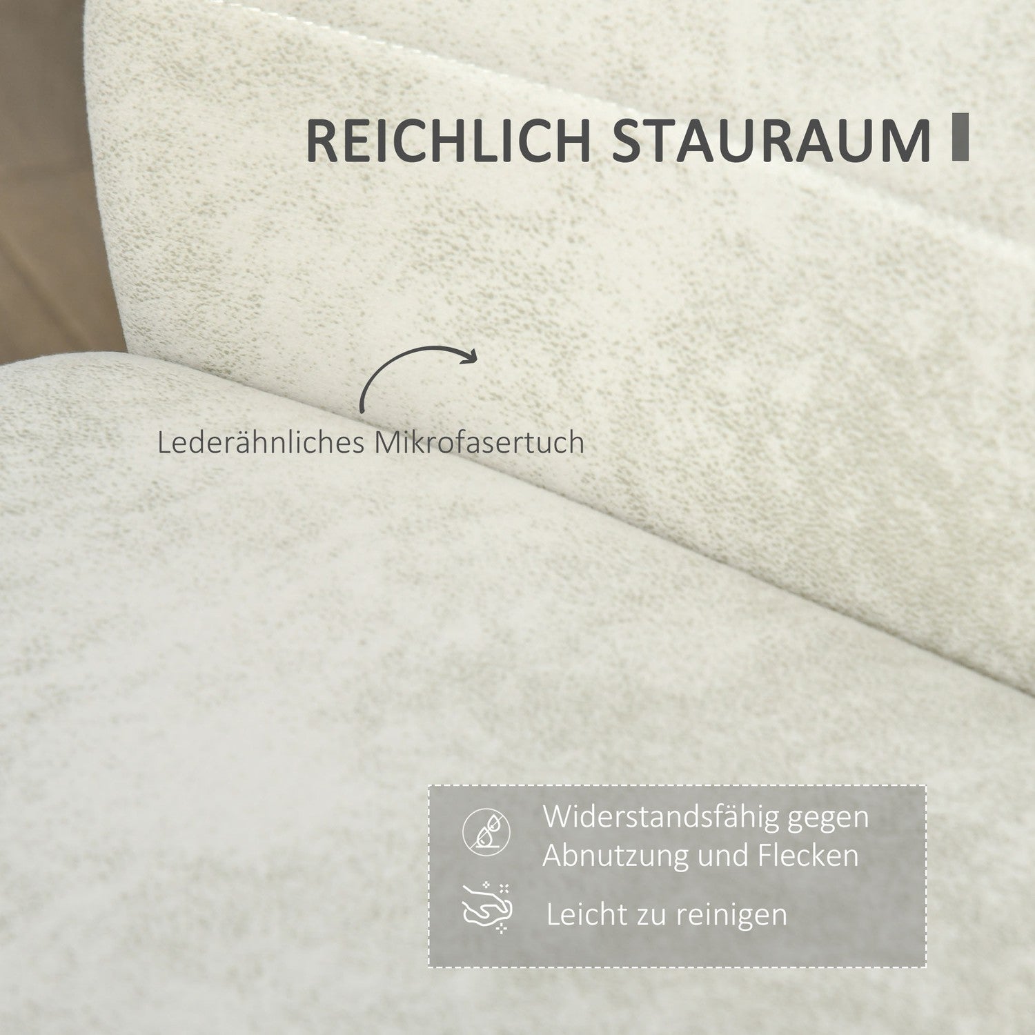 Vrijdragende eetkamerstoelen, ergonomische set van 4, beige polyester