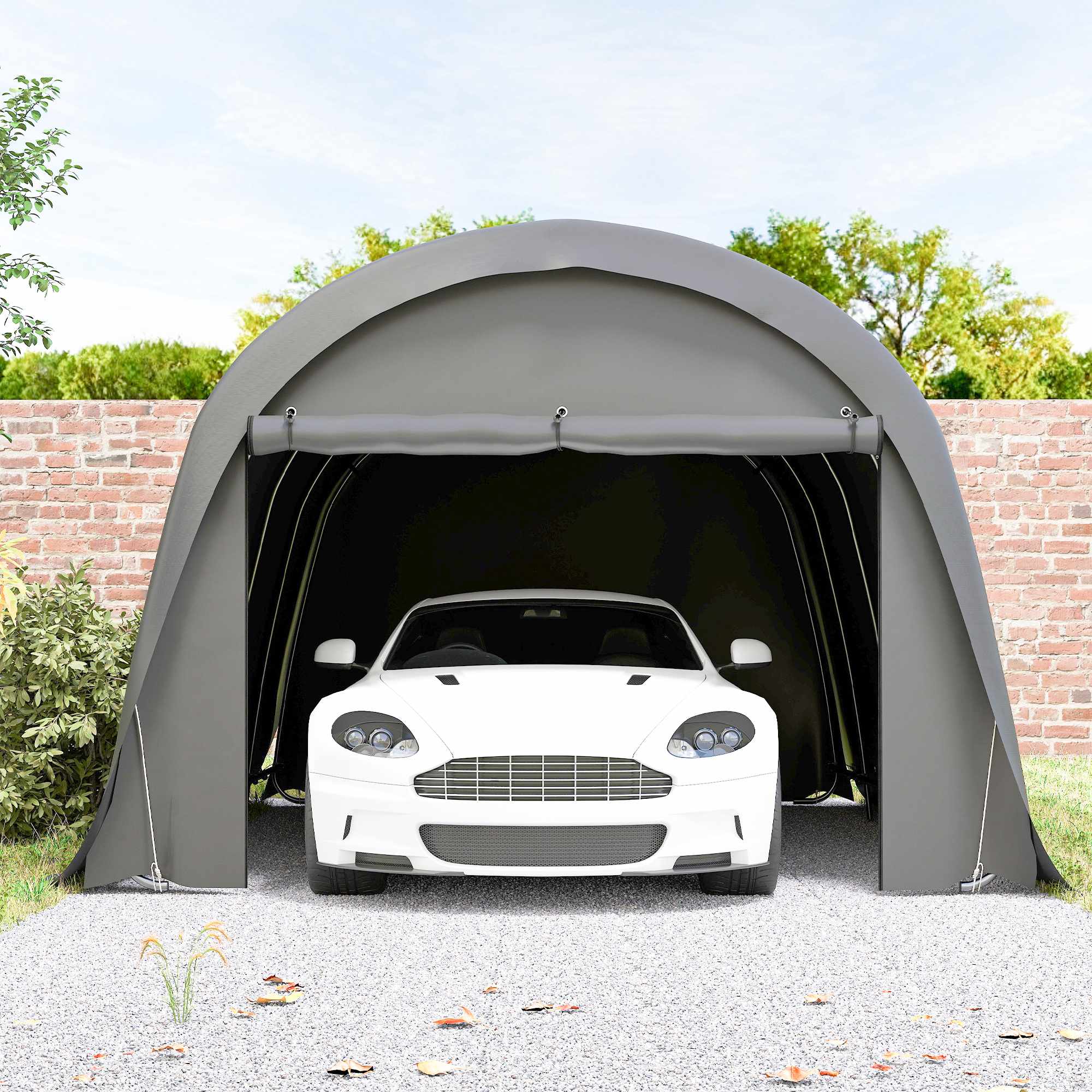Carporttält 3x6m Vattentätt med Avtagbara Sidor