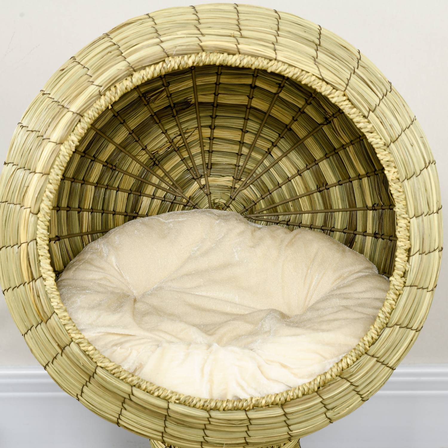 Kattenmand met afneembaar kussen, zeegras, 41x71,5 cm