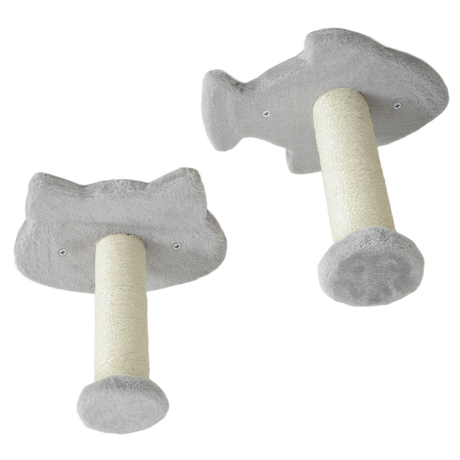 Set parete da arrampicata per gatti, 4 pezzi con gradini e pali in sisal