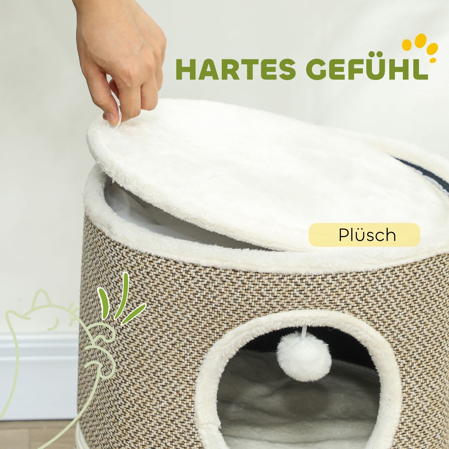 Krabpaal, Sisal, 56 cm, voor katten tot 5 kg