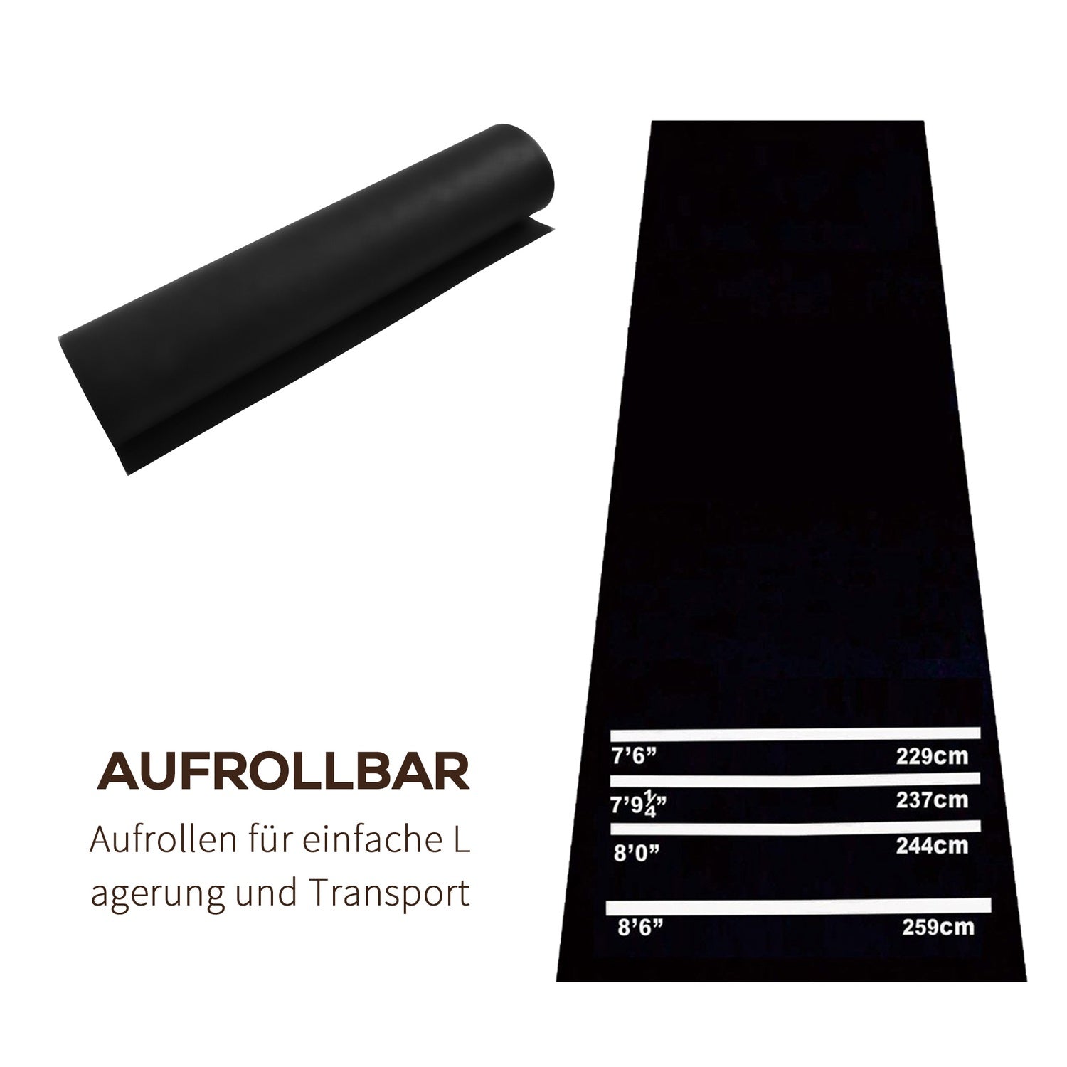 Dartmat, antislip rubberen mat voor stalen en softtip darts