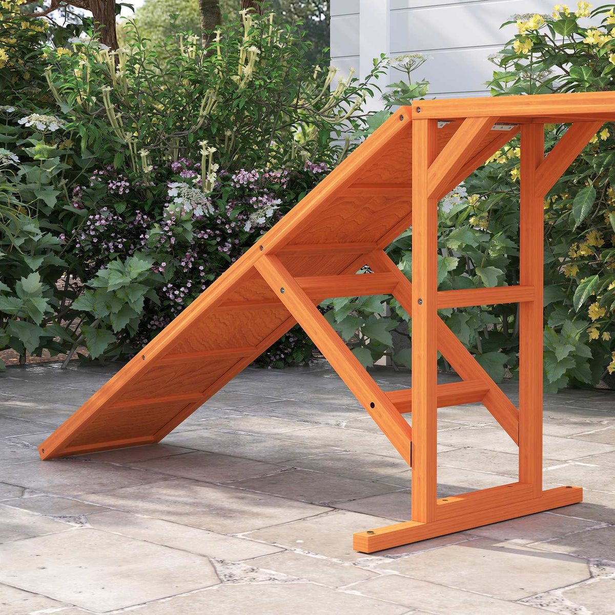 Honden Agility Brug met Safety Bar, Antislip, 325 cm, Oranje