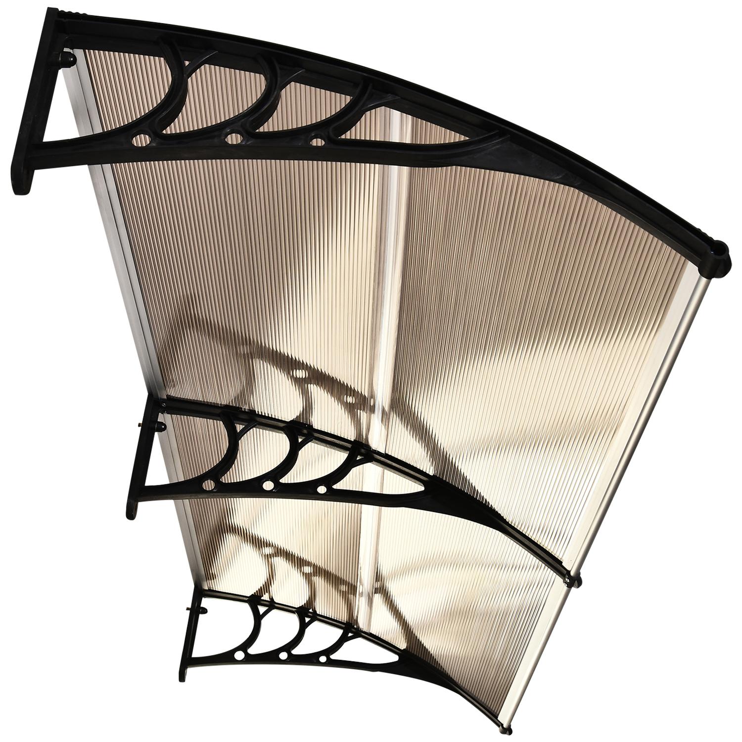 Deurluifel van polycarbonaat, zon- en regenbescherming, 75x195 cm