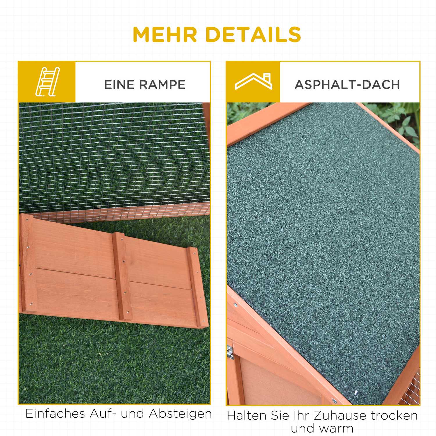 Doppelstöckiger Outdoor-Kleintierkäfig, Fichte – 144x64,5x100 cm